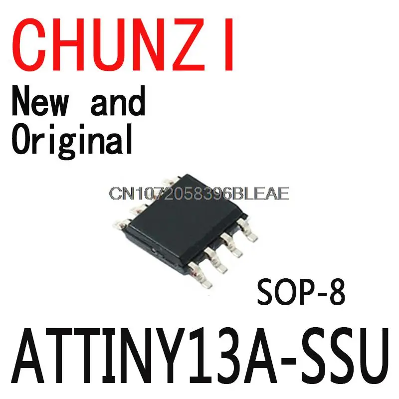 100PCS New and Original ATTINY13 ATTINY13A TINY13A MCU AVR 1K FLASH 20MHZ IC SOP-8 ATTINY13A-SSU