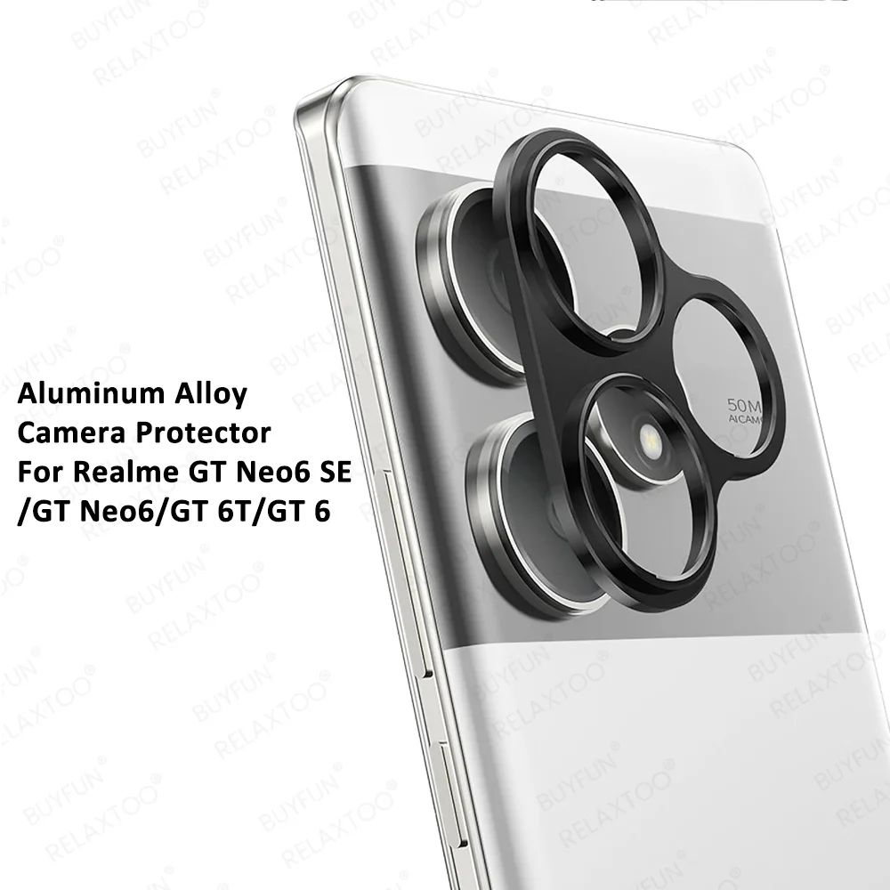 3D Aluminum Alloy Camera Screen Protector Case For Realme GT 6 Metal Lens Cover Rear Sticker RealmeGT Neo6 SE Neo 6 GT6 T 6T 5G