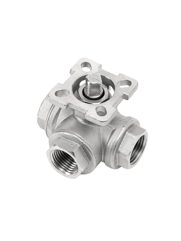 Imagem -06 - Três Vias Válvula de Esfera Plataforma Alta em Forma de t Rosca Interna Interruptor Q14 Q15 Dn25 50 Aço Inoxidável 304