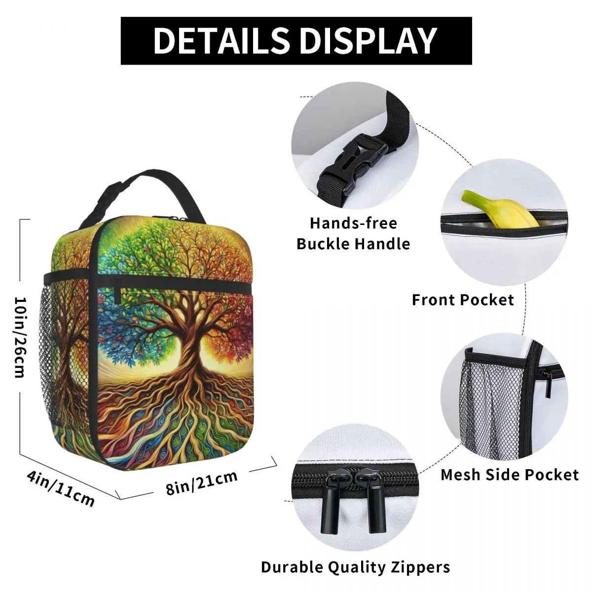 Tree Of Life Nature Viking Yggdrasil Norse Insulated Lunch Bag for Women Office Cooler Thermal Food Box Tote Portable Lunch