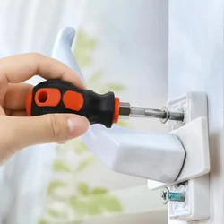 Tiny Double-head Screwdriver Cross Head Tips Magnetic Screwdriver Pocket Size Short Handle Screwdriver for Home Appliance Repair