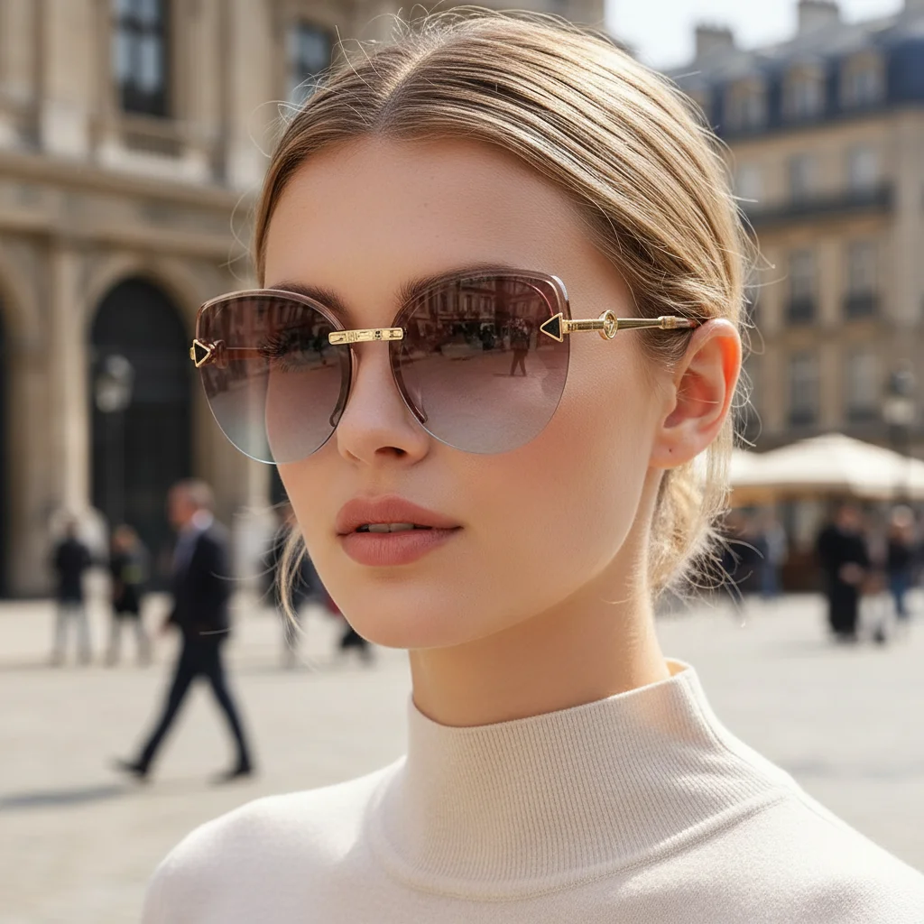 Cat-Eye-Sonnenbrille mit großem Rahmen, modisch, mit UV-Schutz, vielseitig und stilvoll.6073