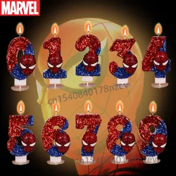 0-9 Nummer Disney Spiderman 3d Kaars Anime Figuur Cartoon Cake Plugin Accessoires Kaars Voor Baby Kids Verjaardagstaart Decoratie