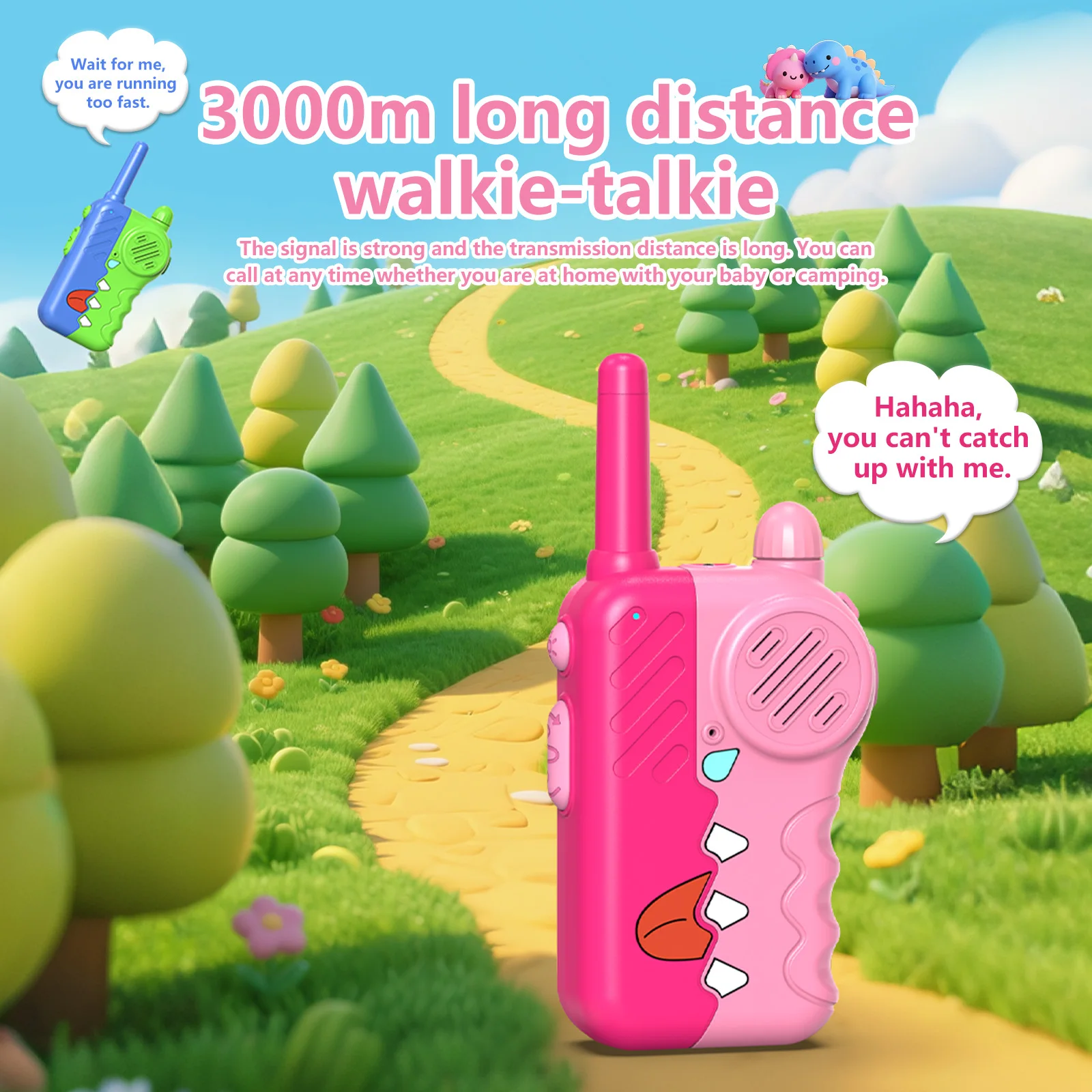 أجهزة اتصال لاسلكية للأطفال، سهلة التشغيل، بتصميم مقاوم للسقوط؛ ألعاب تعليمية خارجية للوالدين والطفل.