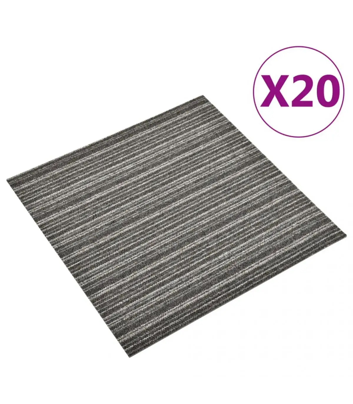 20 Pcts 5m ² 50x50cm anthracite striped flooring and carpet floor tile