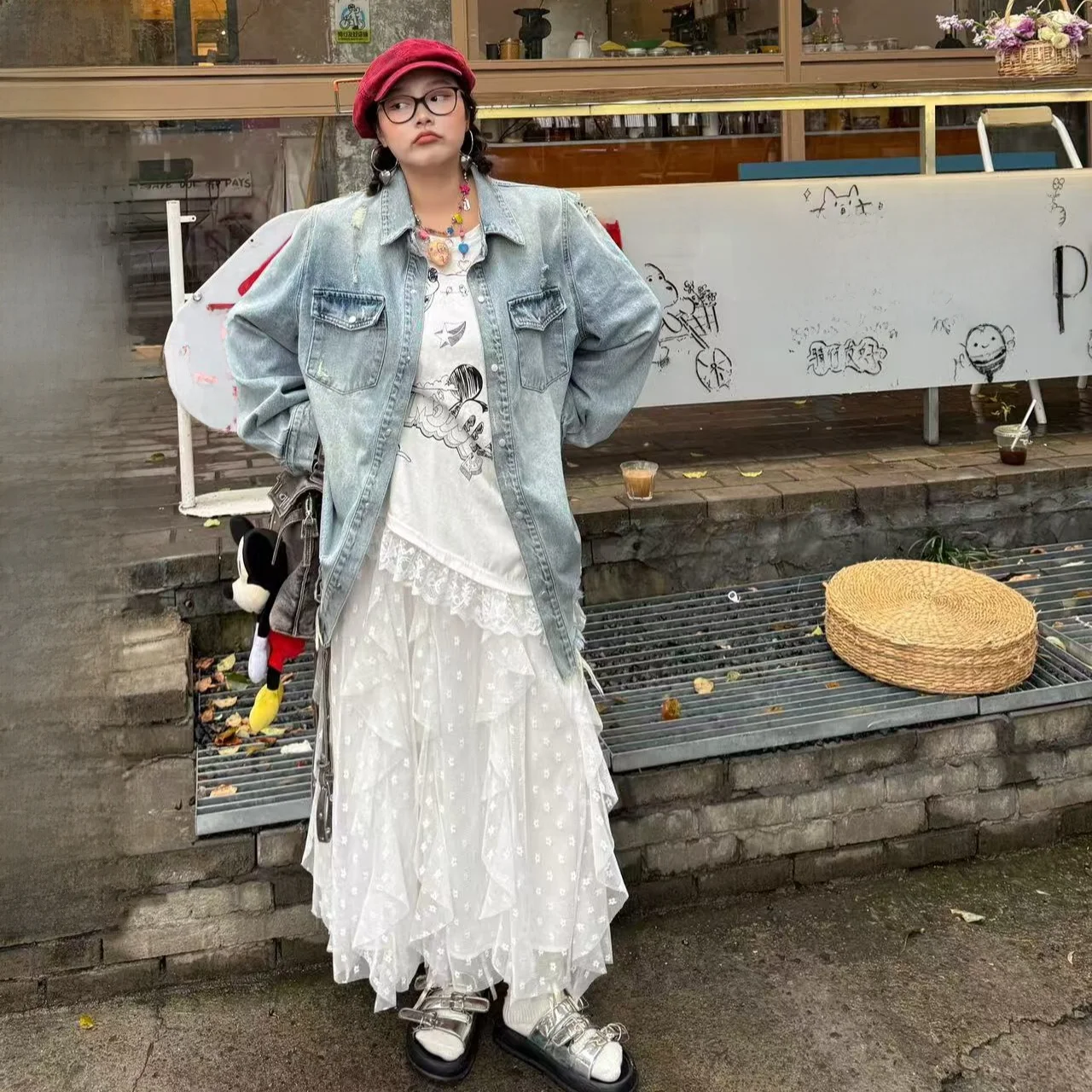 

Юбка AZHOUSDAY Dry Sweet Lace с пышным подолом, свободного кроя, с высокой талией, из полиэстера, для повседневной носки