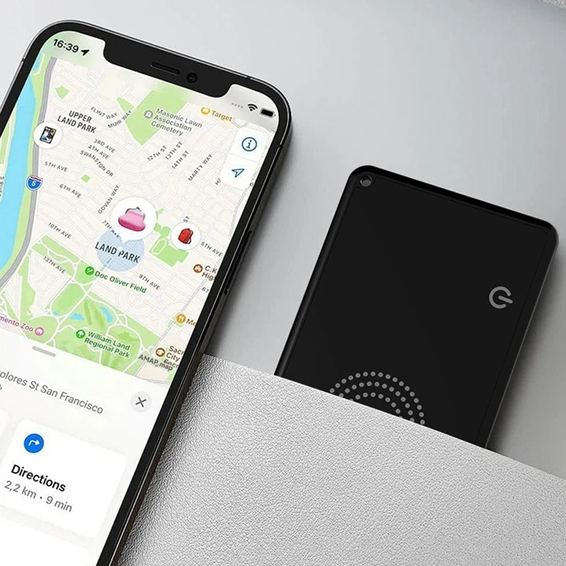 GPS Locator Smart Card Tracking Location Wallet Tracker Card Works With For Apple Find My App Thin GPS Item Finder