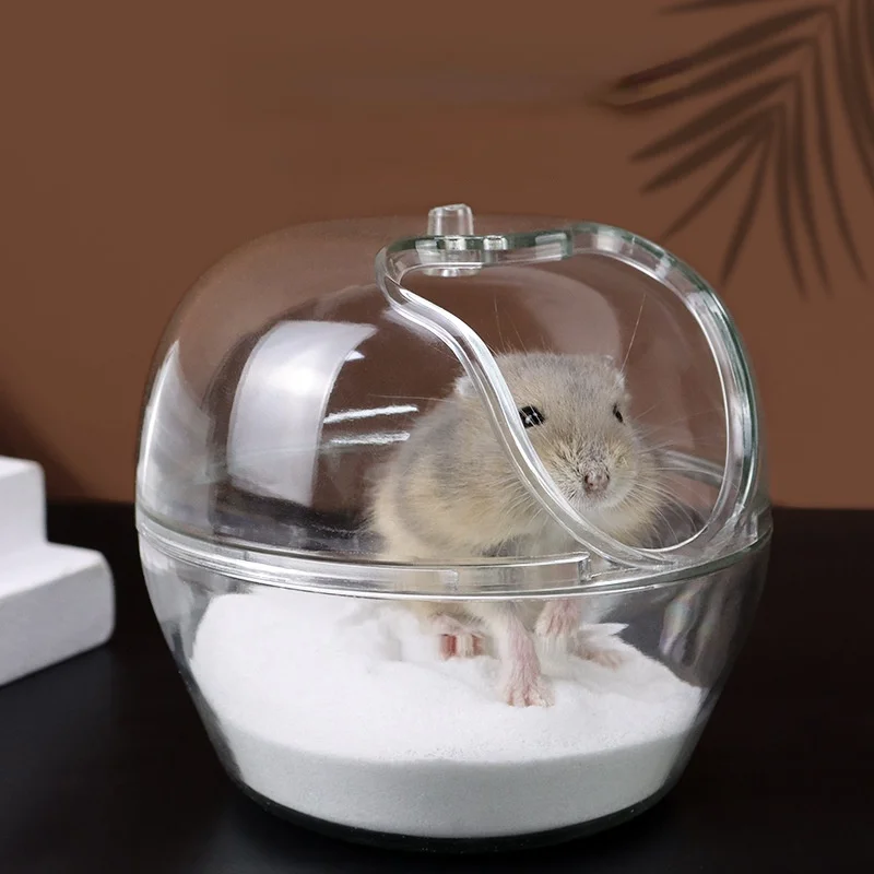 Hamster Pet Transparent Plastic Toilet Sand Basin Bathroom Change And Wash Temporary Storage Mini Tortoise House Easy To Clean