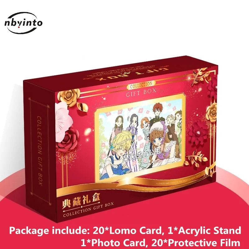 صندوق هدايا Manhwa Be A Princess Someday الكوري - بطاقة Athanasia Claude Lomo وحامل أكريليك وبطاقة صور هدية Anime Merch
