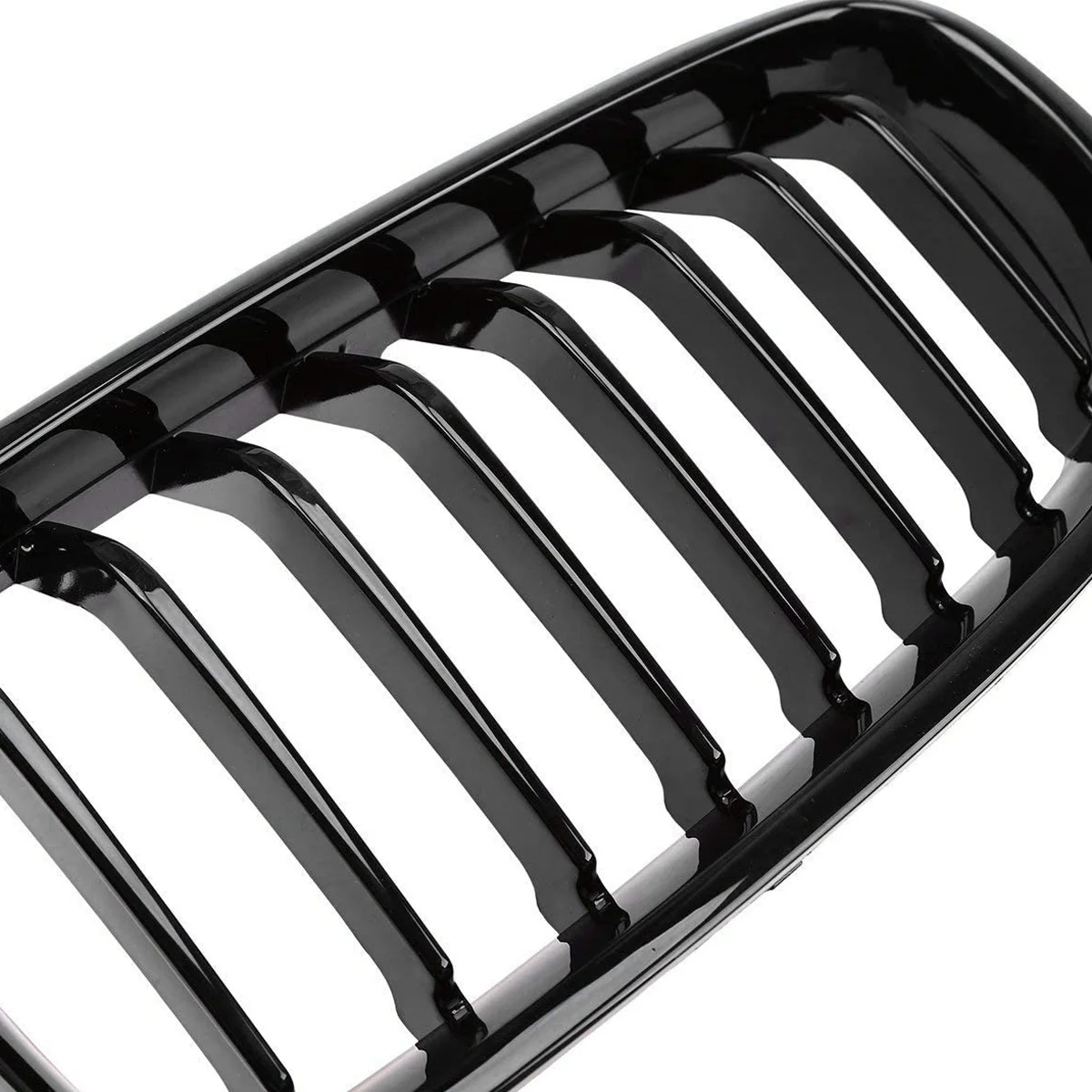 

#357F Front Kidney Grille For-BMW 3 Series F30 F31 F35 2012-2018 (Single Slat Gloss Black Grill, 2-Pc Set) (Bright black)