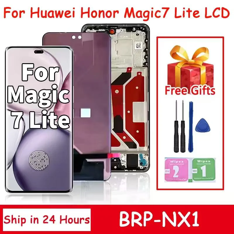 6,78 cala – zamiennik wyświetlacza LCD do telefonu Honor Magic7 Lite, model BRP-NX1, wraz z dotykową szybą i modułem digitizera, przeznaczony do telefonu HUAWEI Honor Magic 7 Lite.