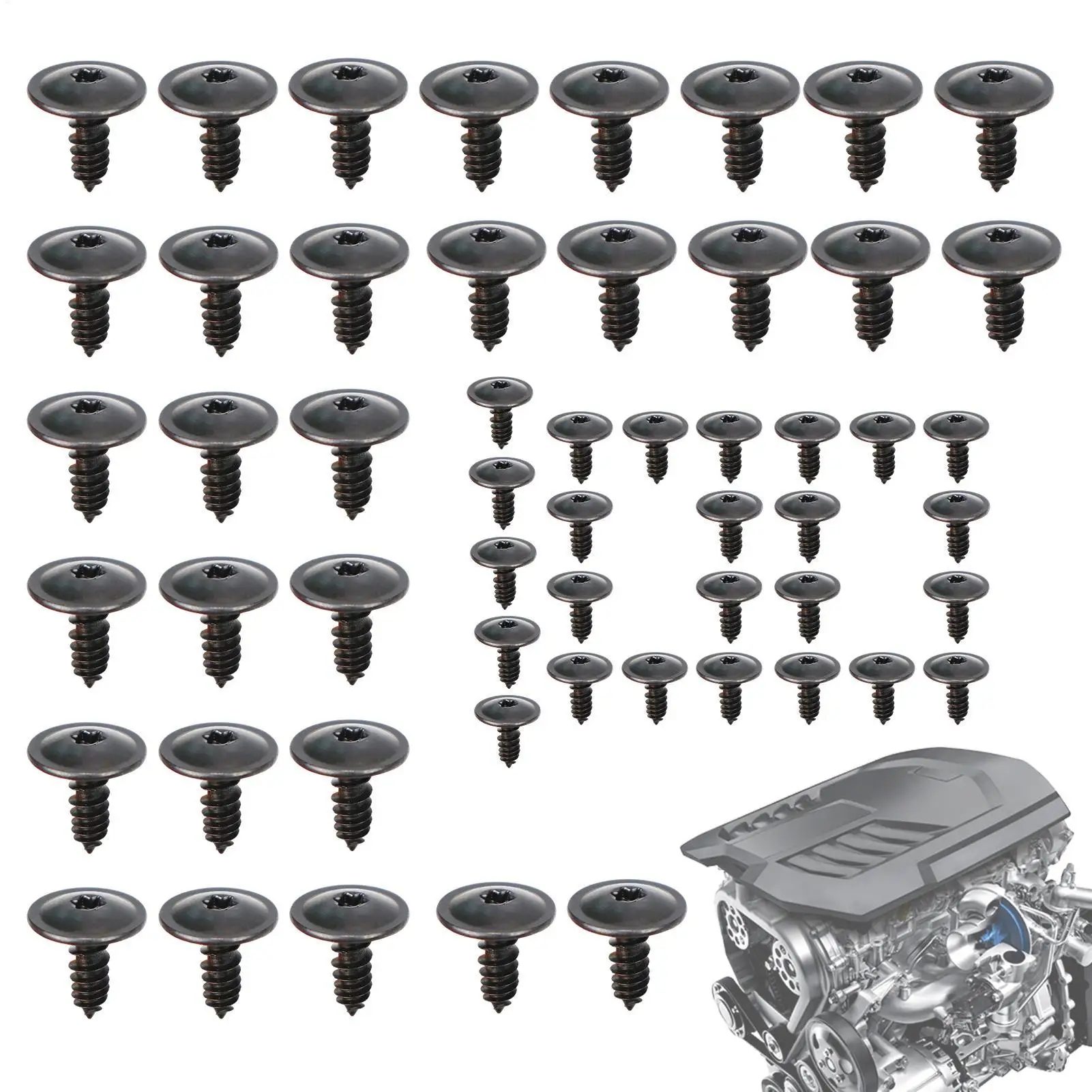 

Metal Screws Self Tapping Mudguard Bumpers Self Tapping Fixing Screws Car Fastening Tool Sturdy Exterior Accessories For Home