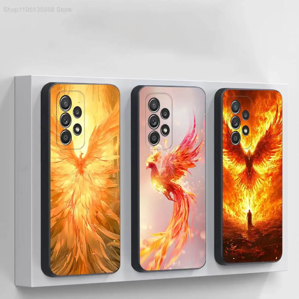 

Cool Phoenix Art Phone Case For Samsung S 25,24,23,22,30,21,10,9,Ultra,Plus,Lite,FE,4,5G Black Soft Case