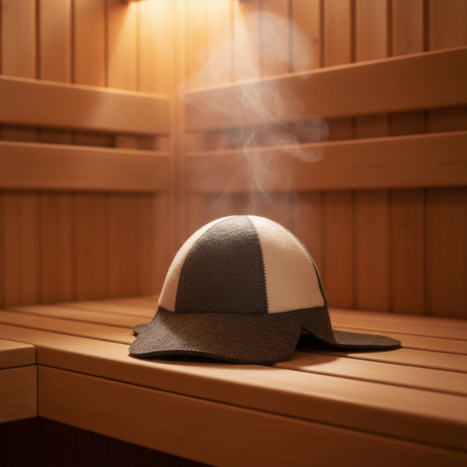 Wool Felt Sauna Hat Shielding Felt Sauna Hat with Ear Flaps Headwear Insulating One Size Fits All for Steam Rooms