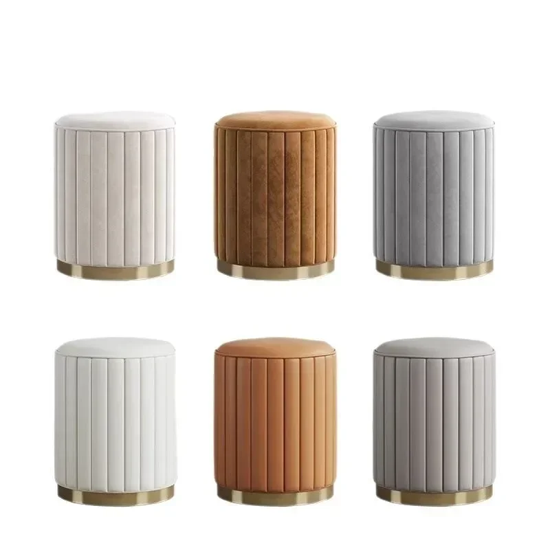 

Makeup light luxury round stool bedroom Internet celebrity storage bench sofa stool dresser stool makeup chair small