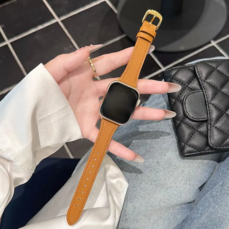 Cinturini in pelle classici per cinturino Apple Watch 38 40 41 42 44 45 46 49mm cinturino in vera pelle per iWatch SE S11 10 9 8 7 6 5 4 3