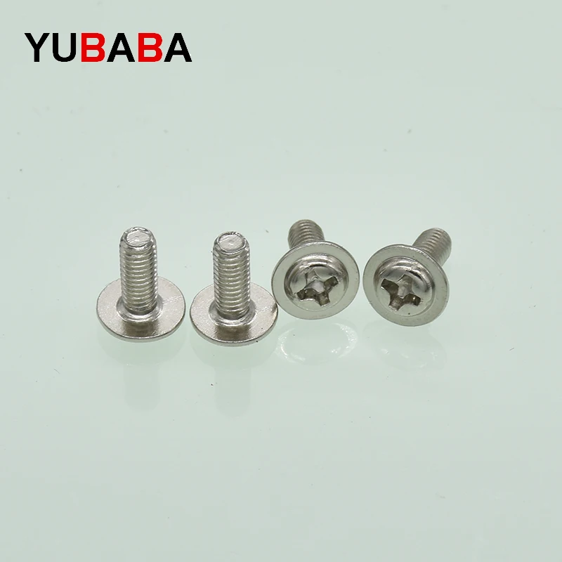 20PCS M2 M2.5 M3 M4 M5  DIN967 Nickel plating Cross recessed pan head screws with collar For Computer Floppy DVD ROM Motherboard