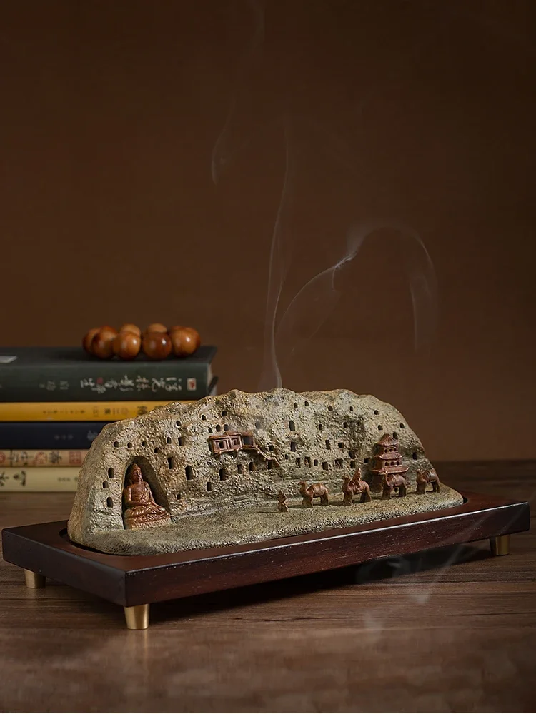 Incense burner Silk Road ornament Dunhuang Mogao Grottoes merchandise Chinese tea ceremony incense burner desk decoration