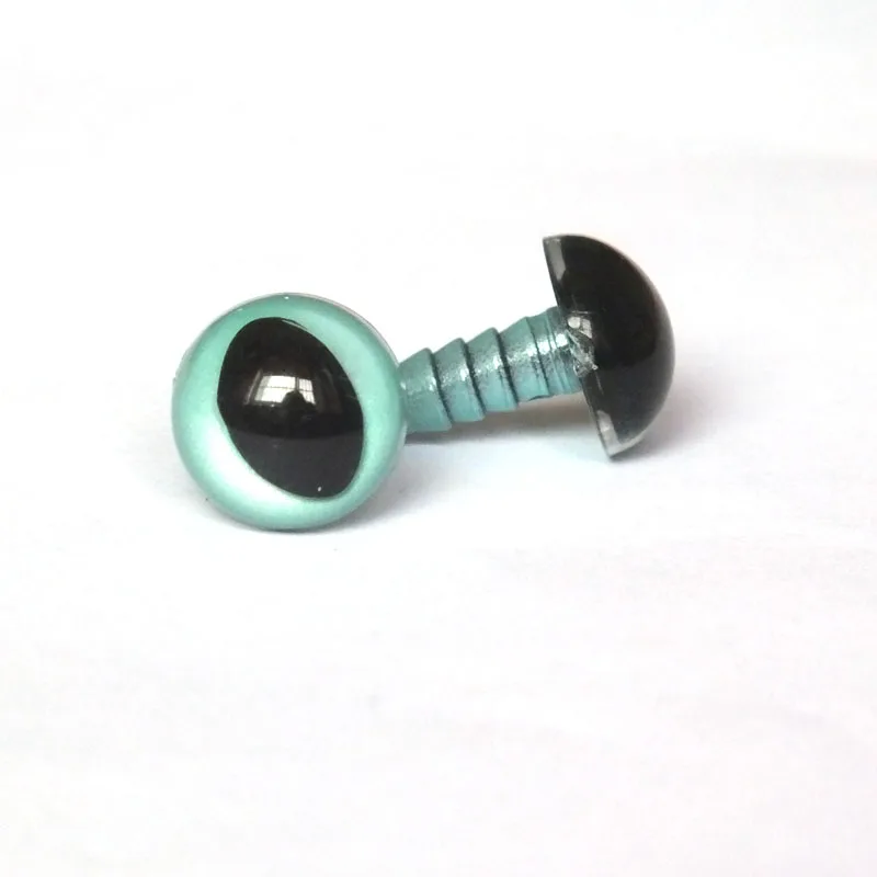 Ojos de Seguridad de 12mm/ojos de gato de plástico con arandela, accesorios hechos a mano para muñeca de oso, fabricación de marionetas de animales