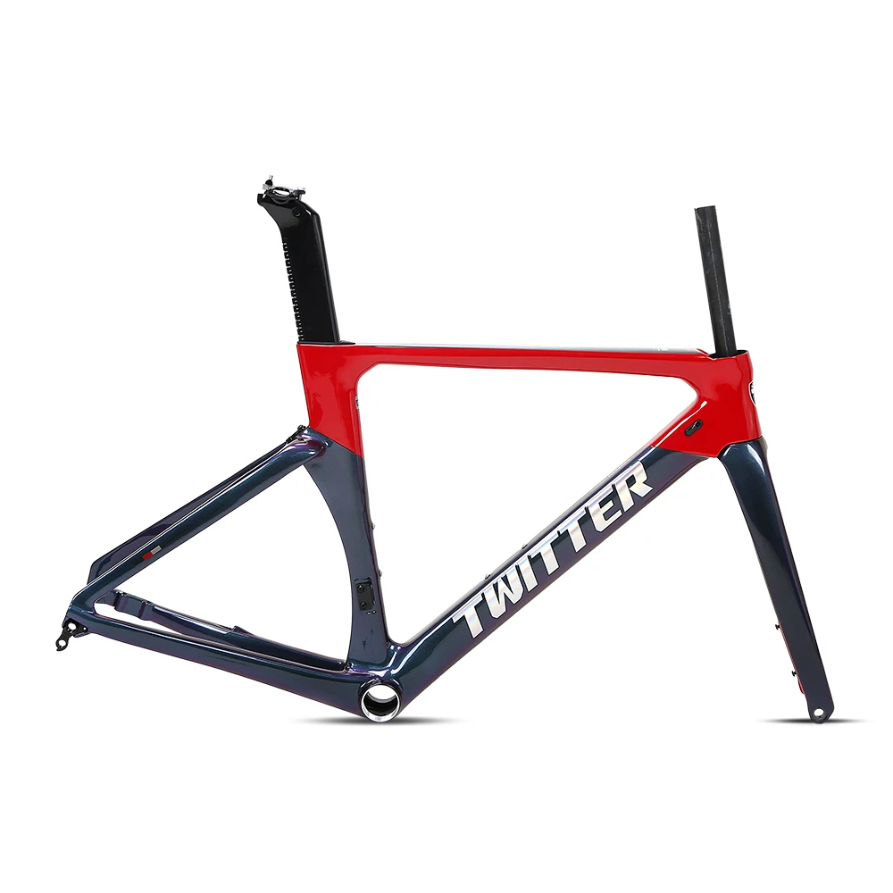 *2024 Twitter Frame 700C Carbon Fiber Aero Racing Bicycle Frame Aurora Road Bike with Disc Brake for Sale