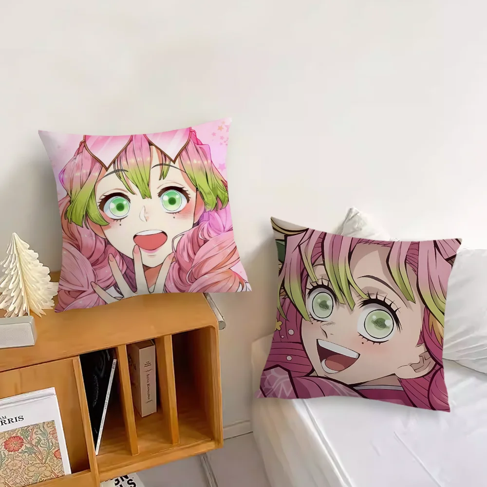 Pillow Case For Sofa Bedroom Living Room Office Bedside Table Backrest Cushion K-KanrojiS Anime M-MitsuriS Printing Square