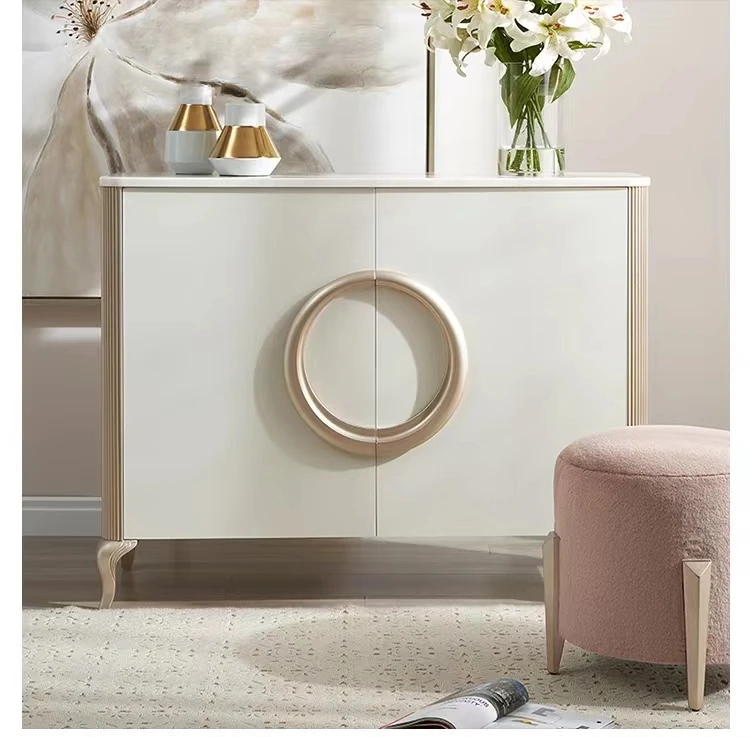 

Light Luxury Solid Wood Porch Dining Side Cabinet Storage Storage Modern Simple Decorative Cabinet High-end Customization