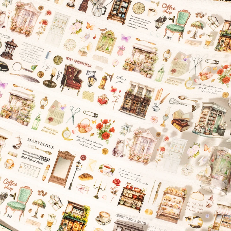 Stickers Tape 55mm*2m Classical Daily PET Die-Cutting Tape Scrapbook DIY & Handbook Mobile Phone Case Notebook Decoration