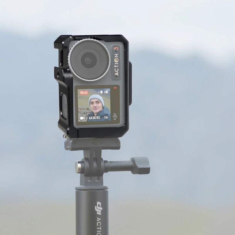 Neue Metallkäfig-Rig-Magnetgrundplatte für DJI OSMO Action 3 4 5 Pro Schutzrahmengehäuse Erweitern Sie den Kaltschuh-Montage-Stativadapter – Detail 6