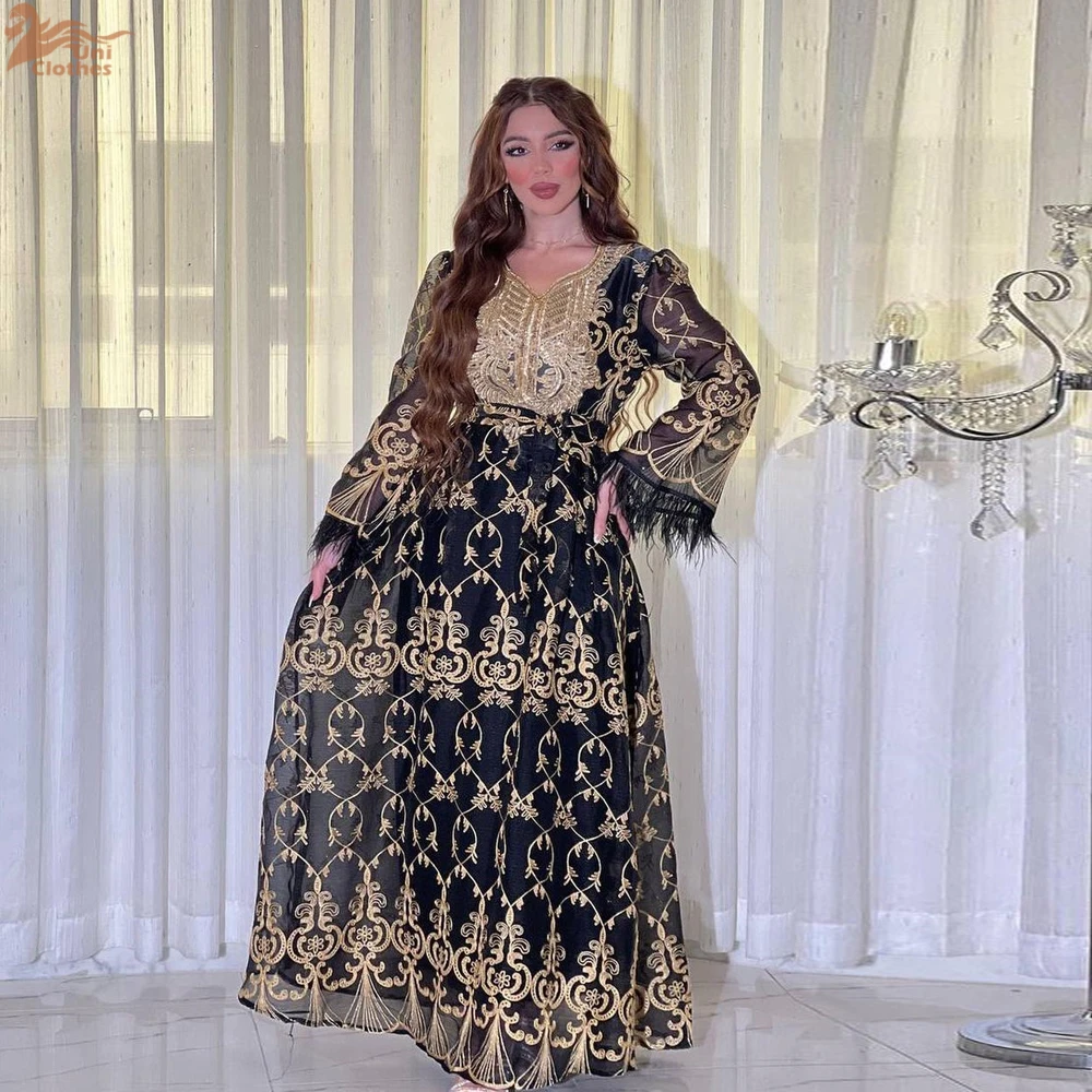 

Eid Muslim Dress for Women Abaya Jalabiya Morocco Party Dresses Emboridery Dubai Abayas Kaftan Islam Vestidos