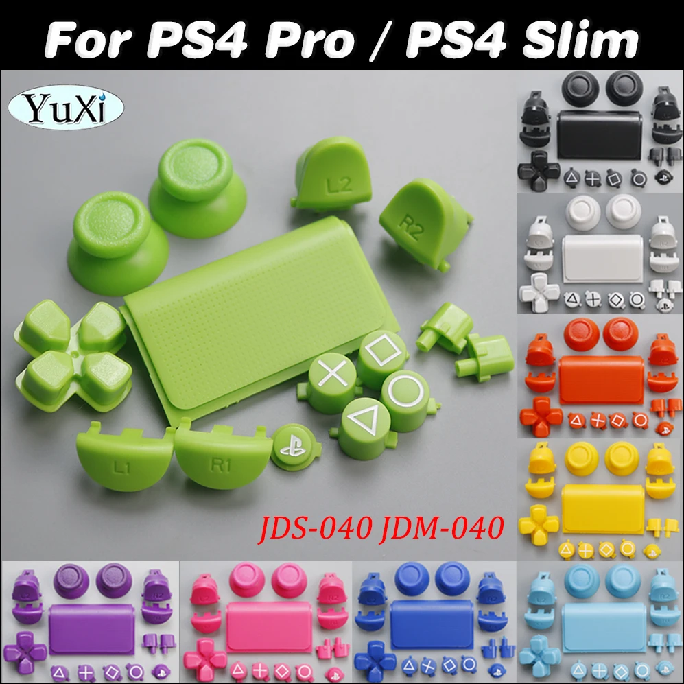 

Full Set D-pad R1 L1 R2 L2 ABXY Keypad Joystick Buttons For PS4 Pro/Slim Controller JDS-040 JDM-040