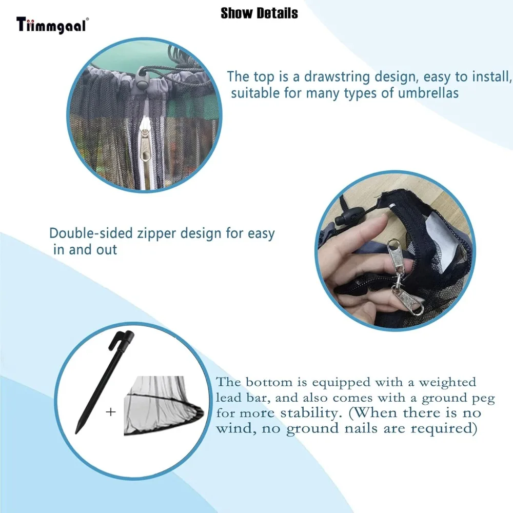 شبكة ناموسية بطول 15 قدم لمظلة الفناء، شبكة مظلة للفناء مزدوجة الجوانب ومراقبة 10 × 10 قدم (أسود) سريعة، توصيل مجاني