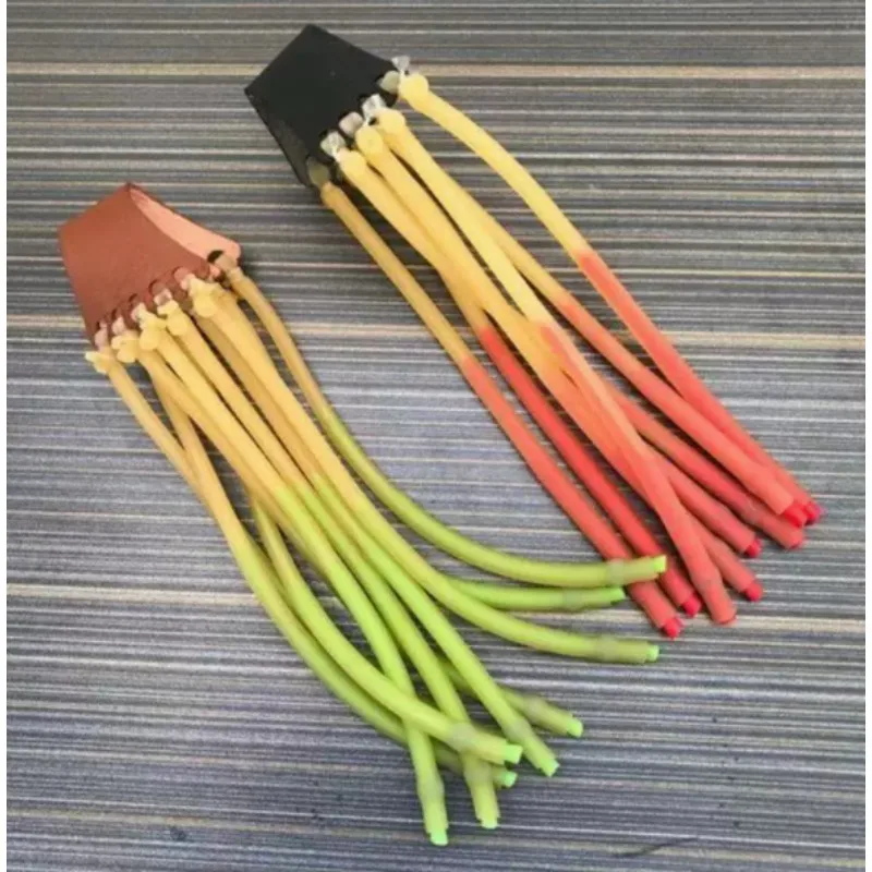 8-Slot Slingshot Rubber Bands High-Elastic Durable Replacement Latex Tubes Portable Backup Elastic Kit for Outdoor Shooting