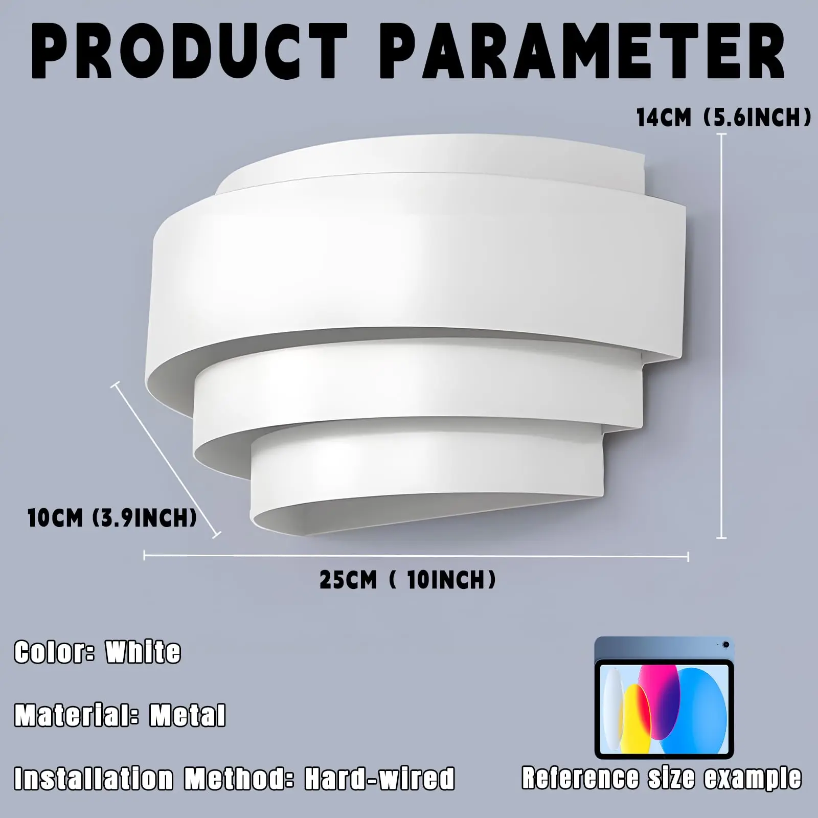 LightInTheBox Arandela Moderna Luminária de Parede Interior Meia Lua Lâmpada de Parede de Metal Branca para Escadas Corredor Home Theater (1 PCS)
