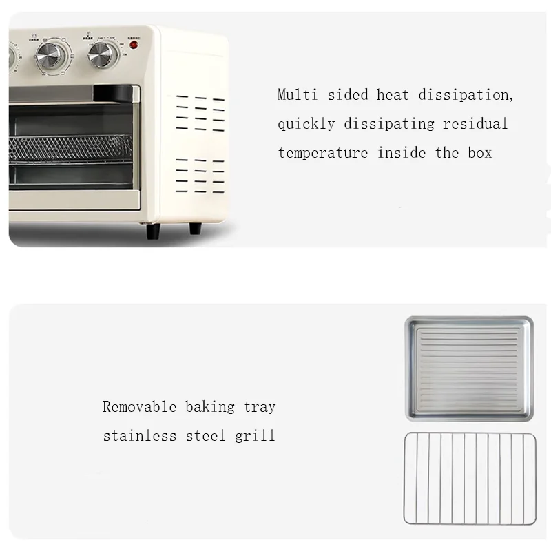 Mini-oven 20L Multifunctional Household Electric Oven Timing Baking Roaster Grill Cake Pizza Breakfast Baking Machine