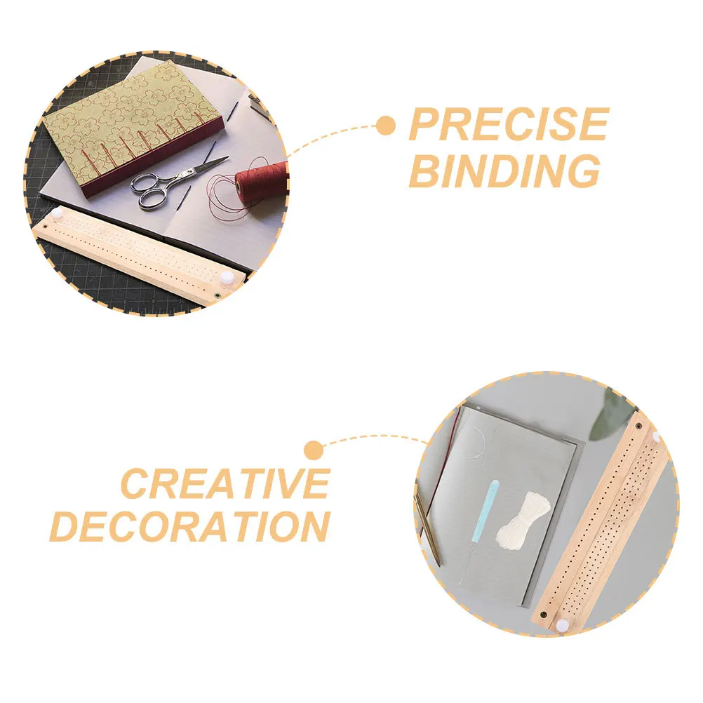 1 Set Adjustable Wood Iron Bookbinding Tool For Diy Scrapbooking Punch Binding Device Sewing Kit Beginners Book Repair Supplies