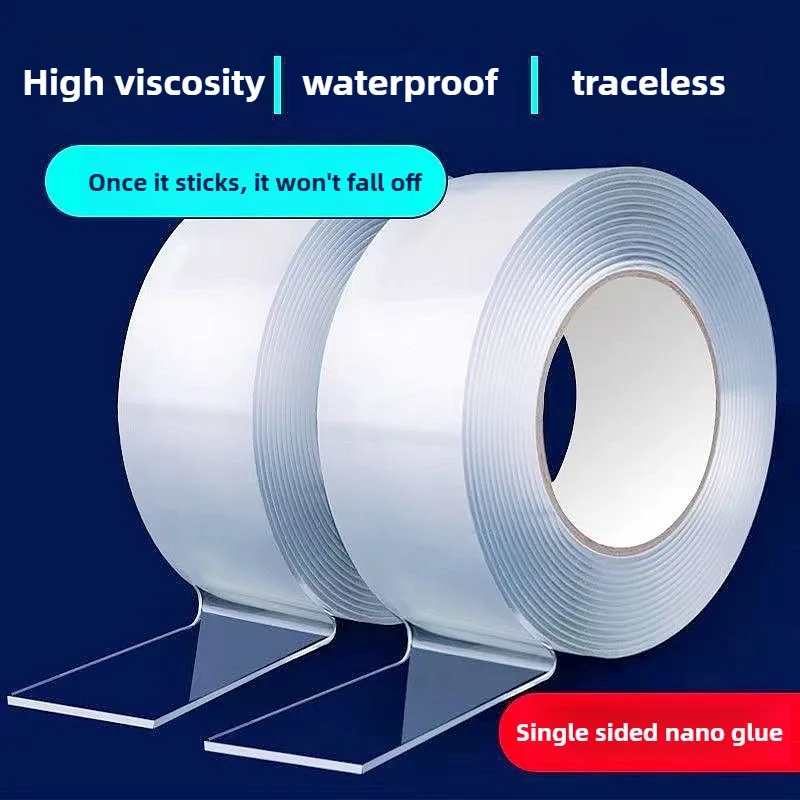 Nano Tape, Single-sided Strong Adhesive, Transparent Acrylic, Waterproof, for Seam Sealing, Stovetop Oil-proof