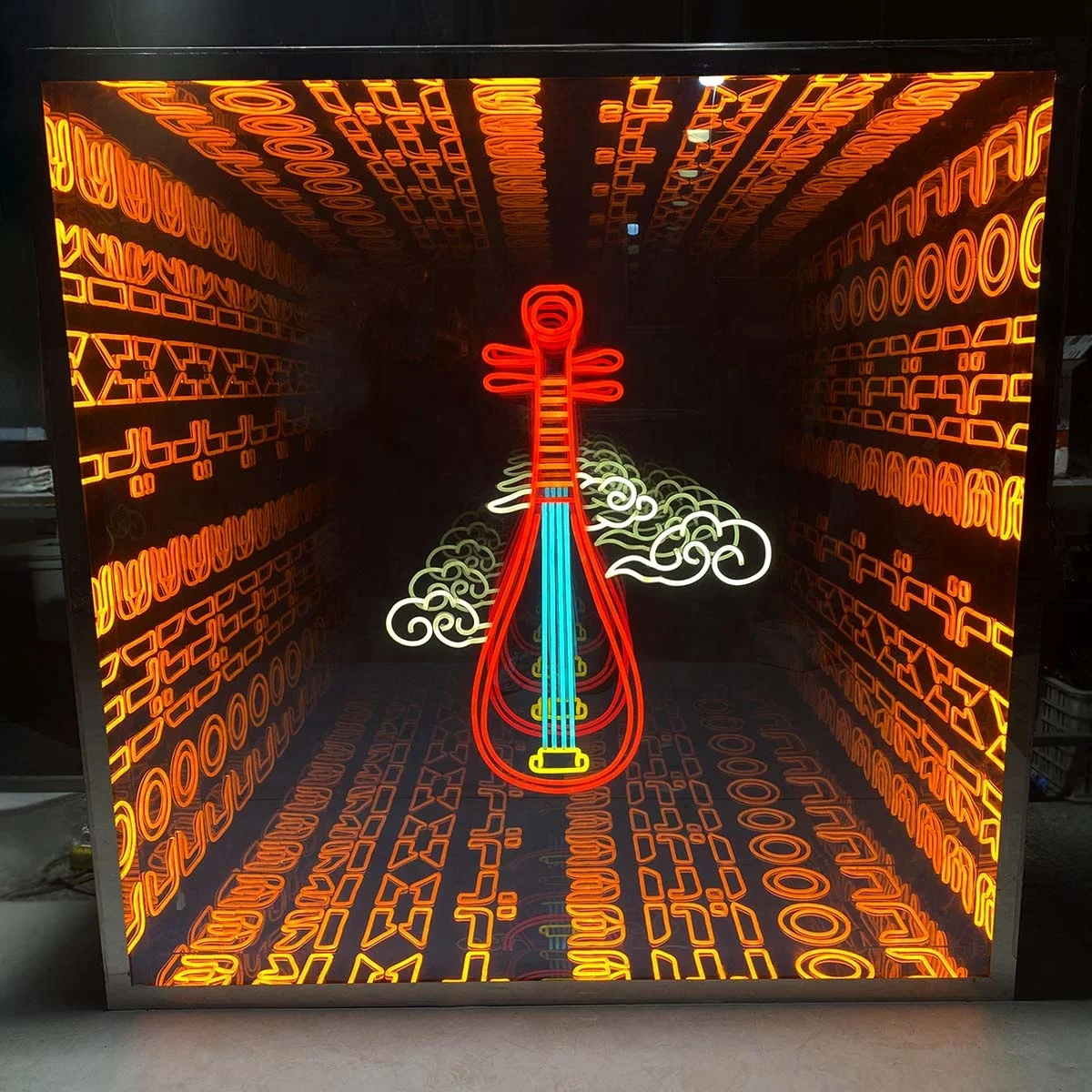 Custom LED 3D Infinite Mirror Light Decor for Bar Home & Commercial Space Business Display