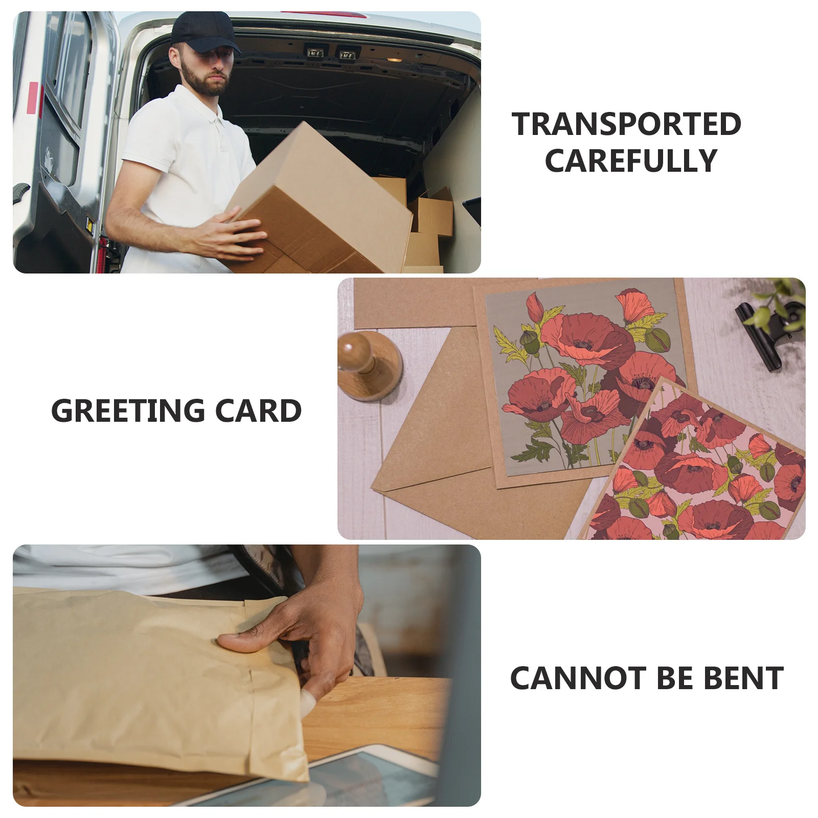 

150Pcs Handle Care Fragile Warning Sticker Red Shipping Label Do Not Bend Thank You Self Adhesive Sticker Adhesive Warning Sign