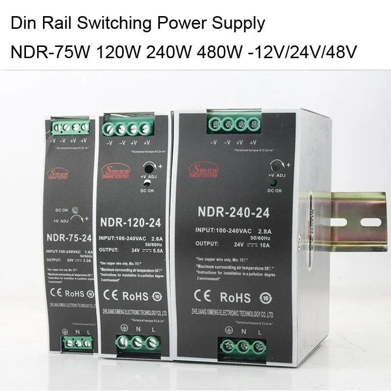 fonte-de-alimentacao-chaveada-para-trilho-din-75w-120w-240w-480w-12v-24v-48v-serie-smun-ndr-ce-rohs-para-controle-industrial-plc