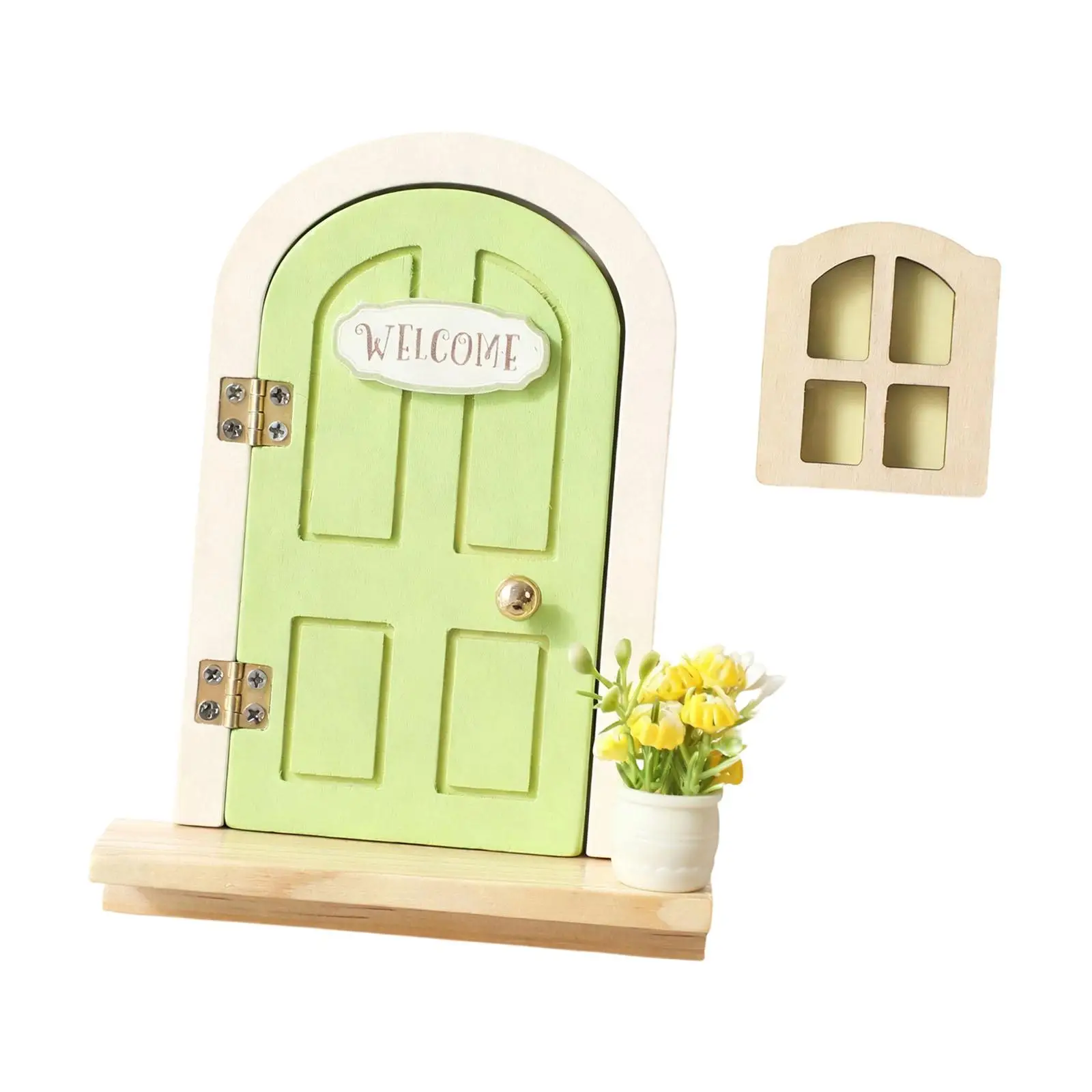 Wooden Elf Door Elf Arrivial Back Activities with Accessories Cute Miniature