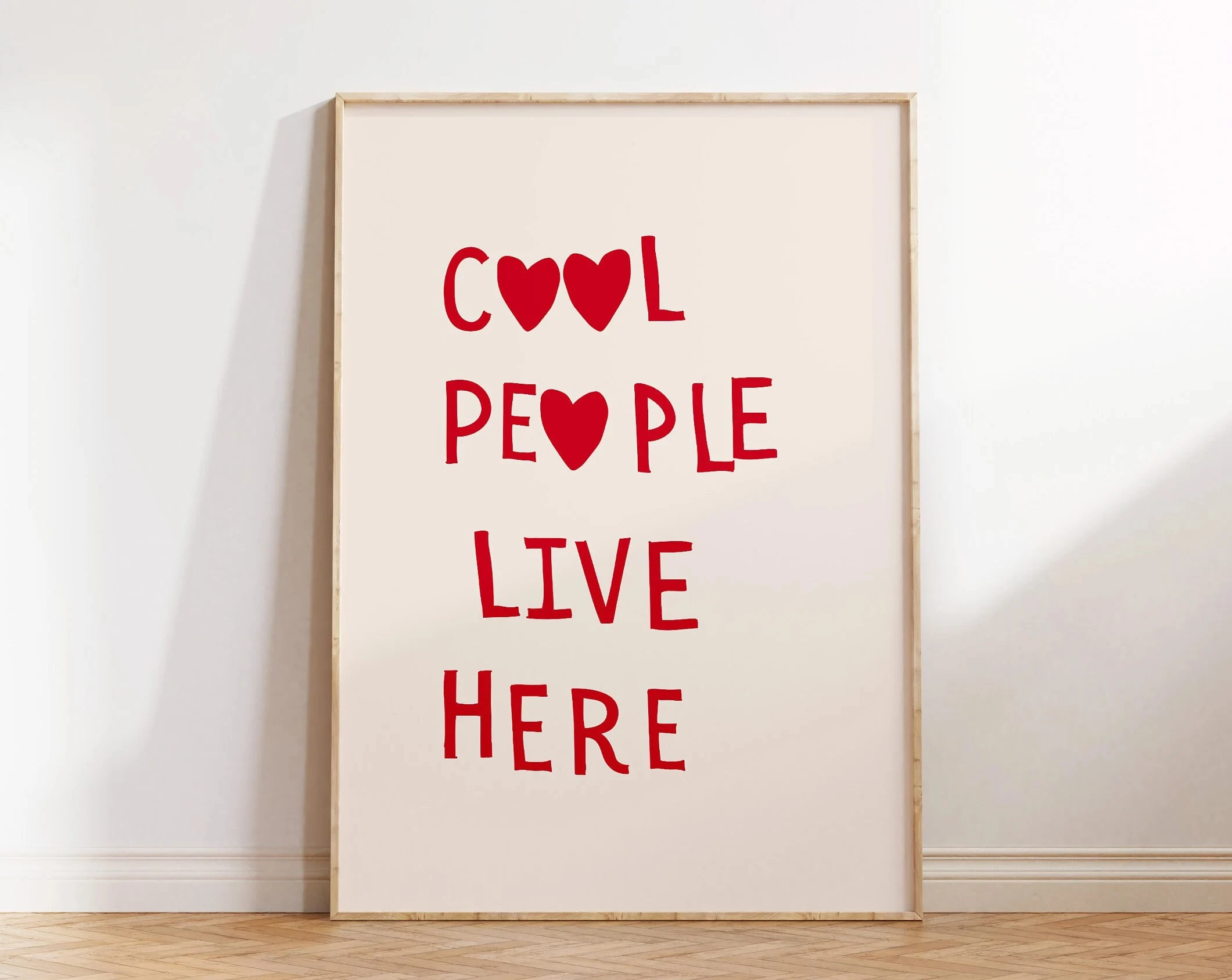 1pc Unframed Minimalist Heart Poster Funny Aesthetic Home Decor Girly Wall Art Trendy Typography Quote Print Canvas Painting for