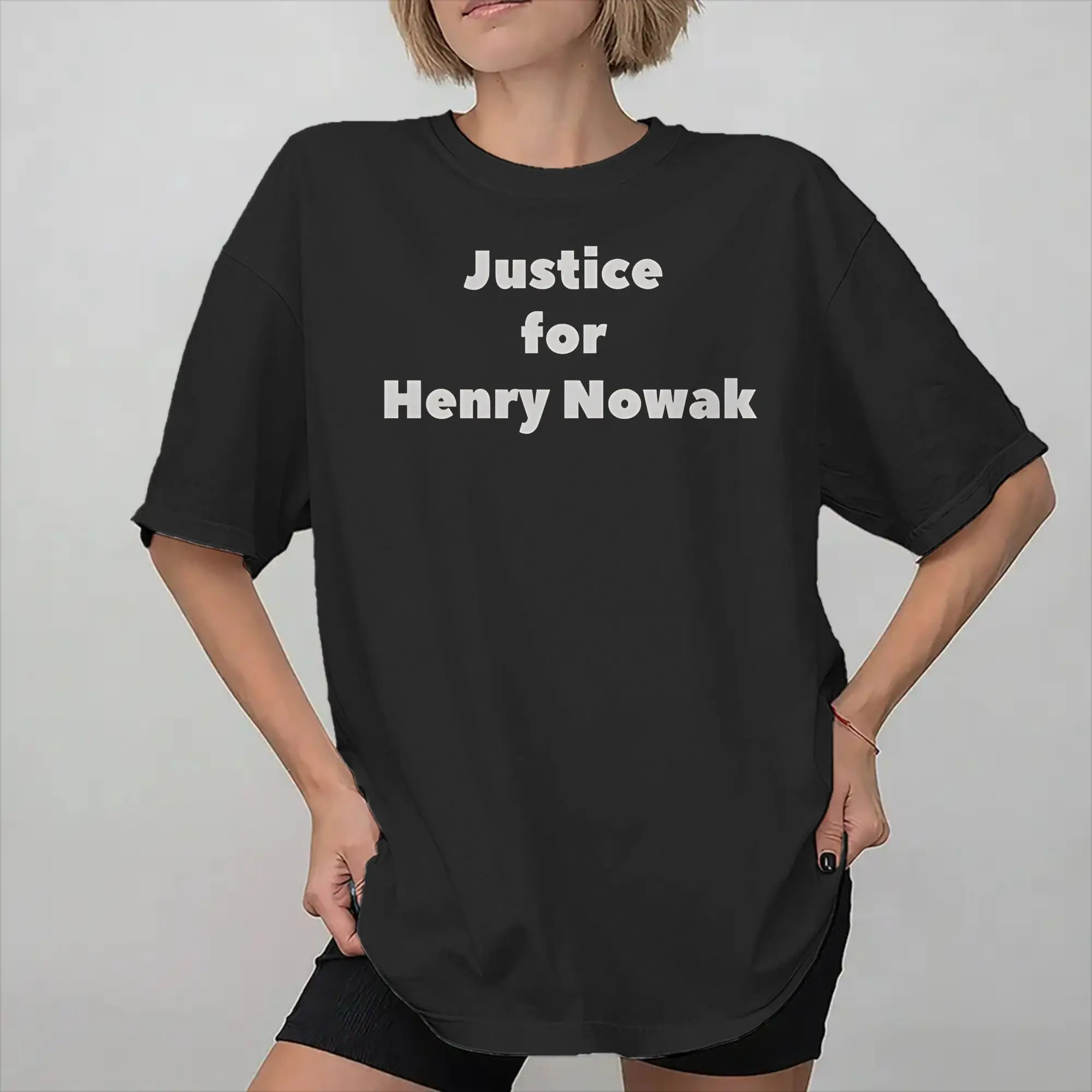 T-shirt Justice-for-Henry-Nowak pour hommes et femmes, 100% coton, à la mode, vêtements