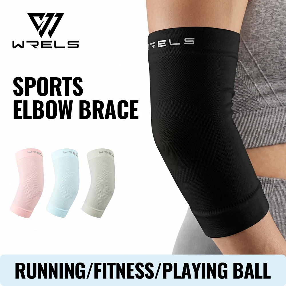 WRELS Elbow Brace Compression Arm Sleeve Breathable Ultralight Elbow Support Non Slip Men Women Basketball Gym Elbow Protector