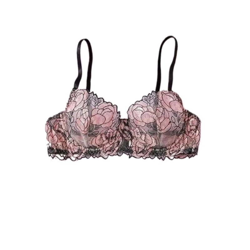 

Sexy lingerie sets Western Sexy Color Block See Through Hollow Out Floral Embroidery For Women Female Hot Lingerie Erotic Set