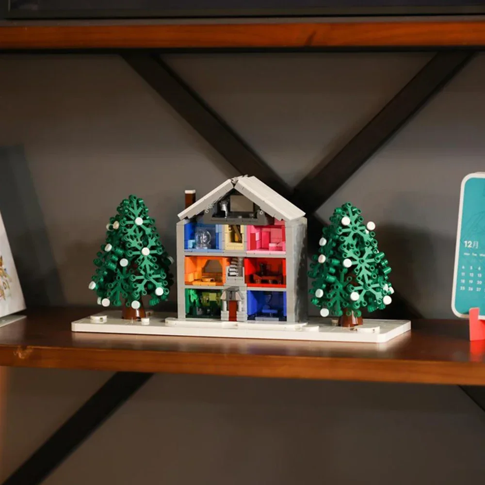 MOC-bloques de construcción de cabaña de música romántica, Kit de modelo de casa temática para amantes DIY, juego de ladrillos, regalo para parejas coleccionistas