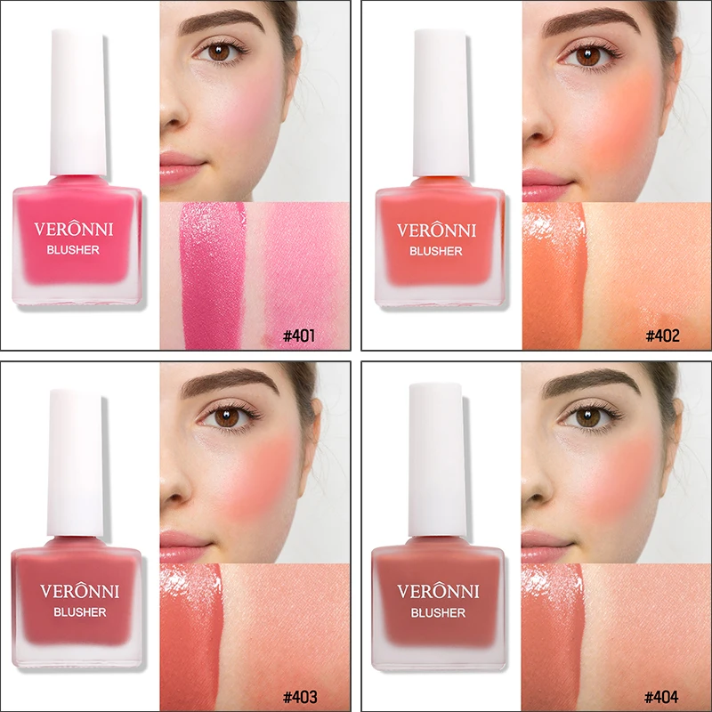 4 farben Flüssigkeit Erröten Wasserdicht Gesicht Rosa Samt Matte Rouge Lange anhaltende Orange Seidige Natürliche Kontur Flüssigkeit Wange Erröten