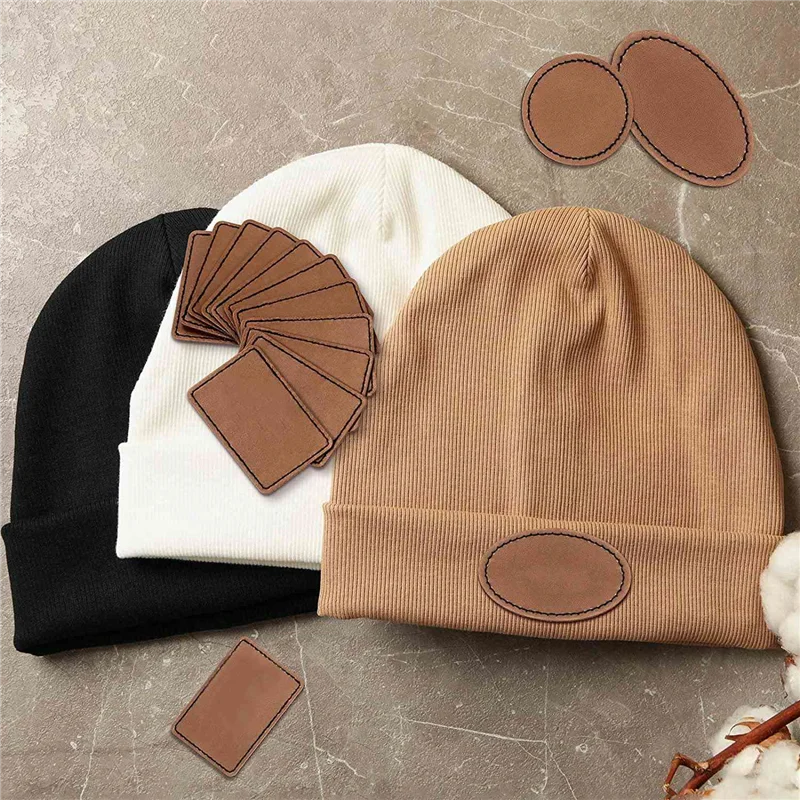 

Leatherette Blank 90 Pcs Leatherette Blank Hat Patches Iron on Leatherette Patch Rustic Faux Leather Patches for Jacket Backpack