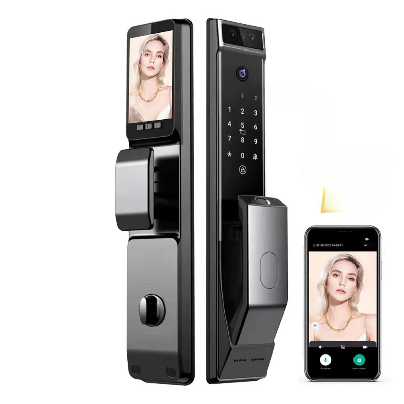Facial recognition biometric fingerprint smart door lock Wishome WiFi digital lock Electronic smart door lock
