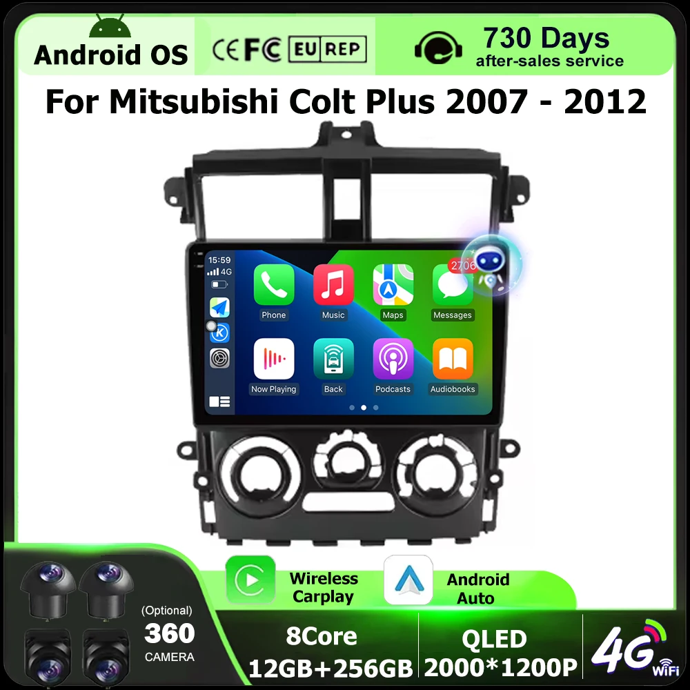 

9 Inch For Mitsubishi Colt Plus 2007-2012 Android 16 Auto Car Radio Multimedia Video Player GPS Navigation Stereo WIFI Bluetooth