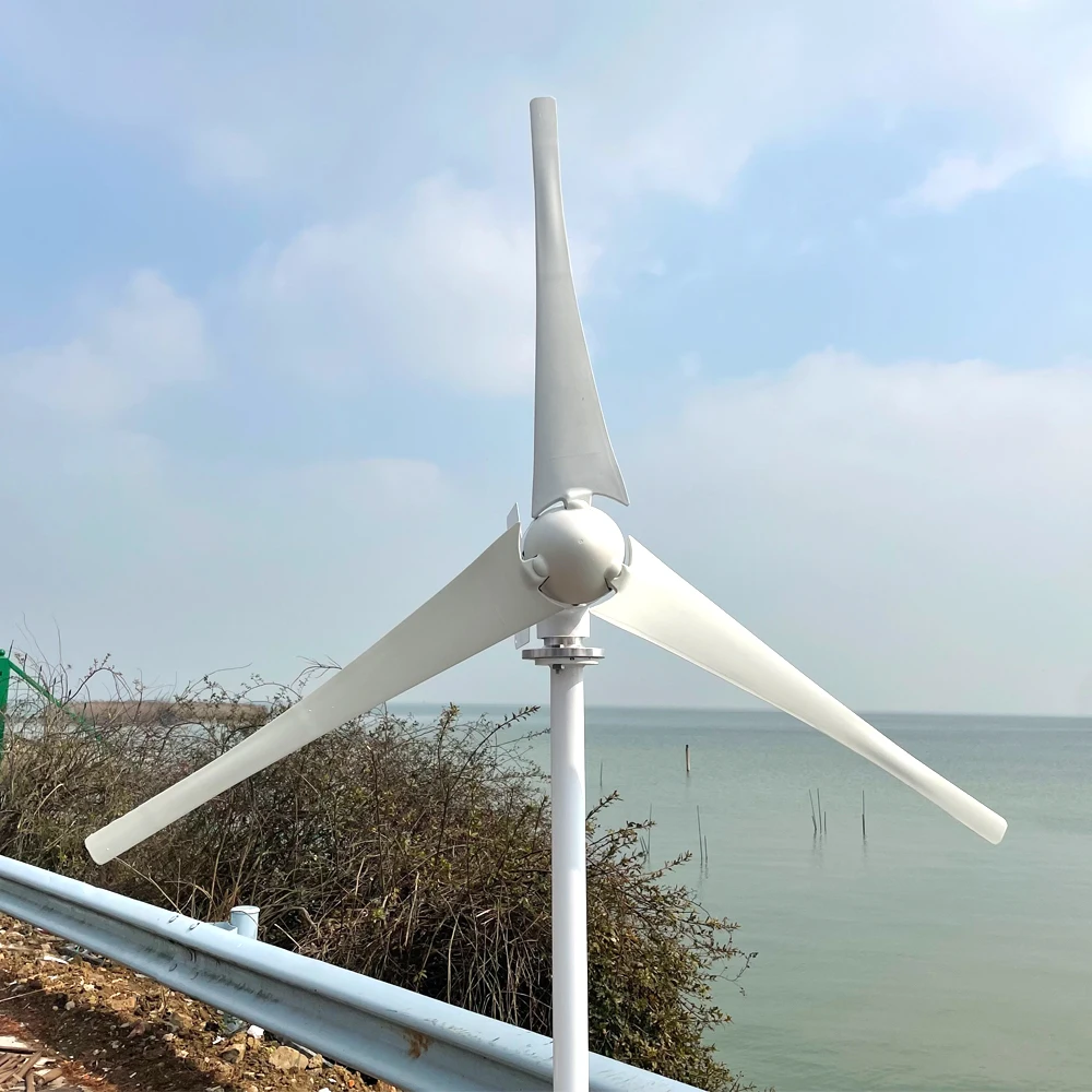 20KW Horizontal Wind Turbine Generator 96V 48V 24V Free Energy Magnetic Dynamo 220V Inverter Output For Home